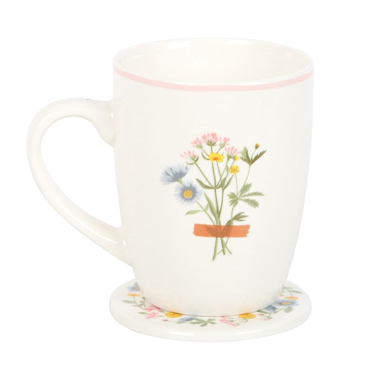If Mums Were Flowers – Floral Mug & Coaster Gift Set