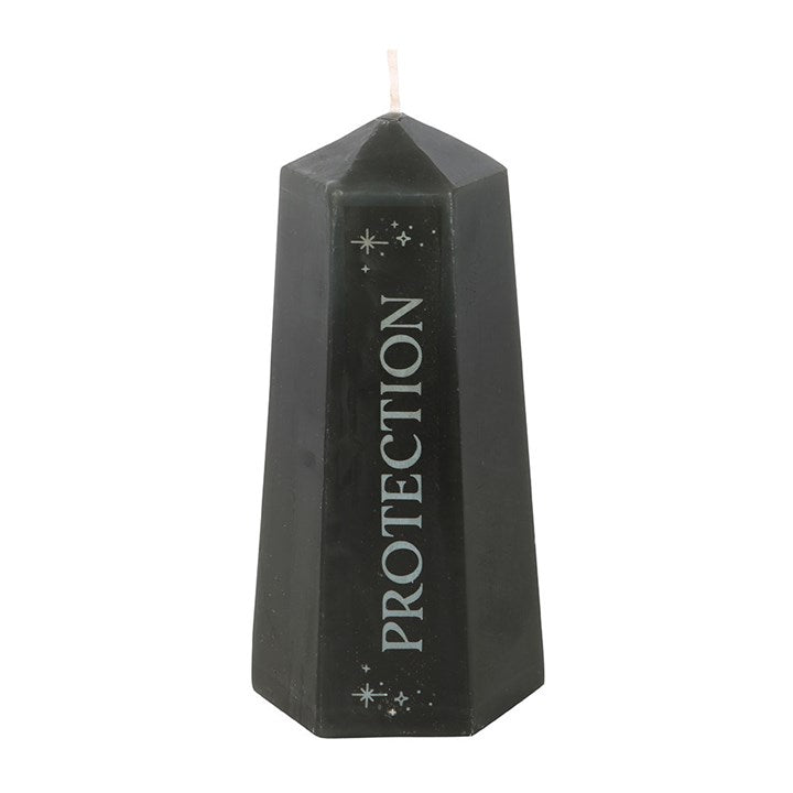 Guardian Shield – Black Obsidian Protection Crystal Candle