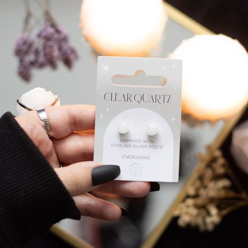 Clarity Studs – Clear Quartz Crystal Earrings