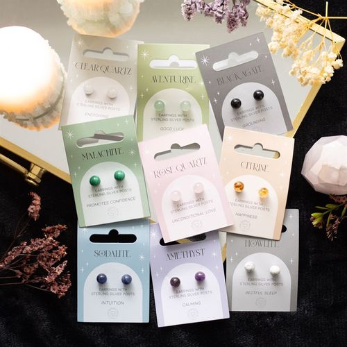 Clarity Studs – Clear Quartz Crystal Earrings