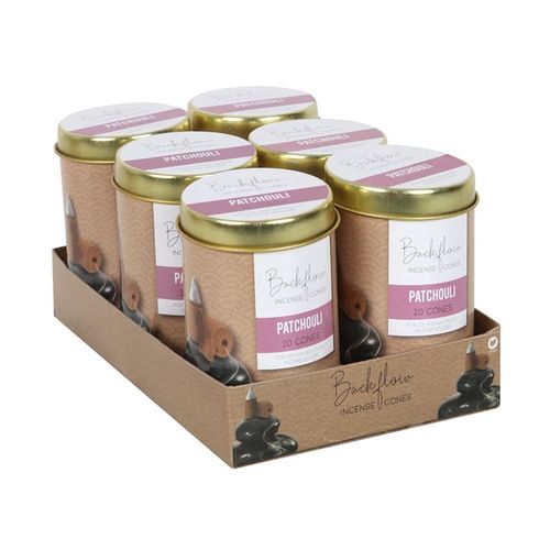 Elements Patchouli Essence Jumbo Backflow Incense Cones – 6 Tins