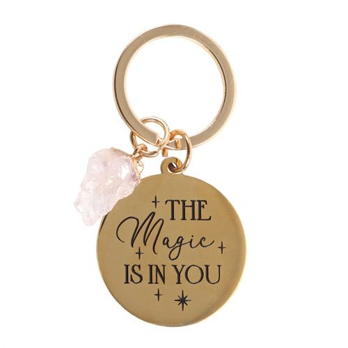 The Magic Within – Rose Quartz Crystal Keyring