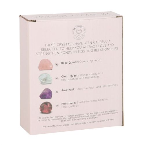 Love Healing Crystal Set with Crescent Moon Trinket Dish