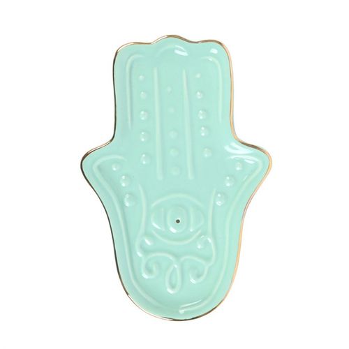 Blue Hamsa Hand Incense Stick Holder – Symbol of Protection & Tranquillity