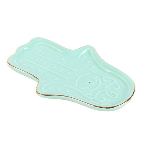 Blue Hamsa Hand Incense Stick Holder – Symbol of Protection & Tranquillity