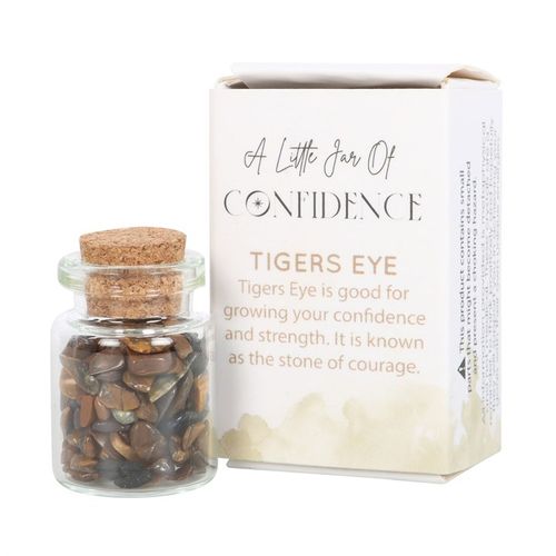 A Little Jar of Confidence – Tiger’s Eye Crystal Chips
