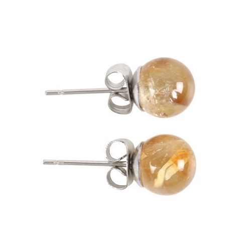 Radiance Studs – Citrine Crystal Earrings