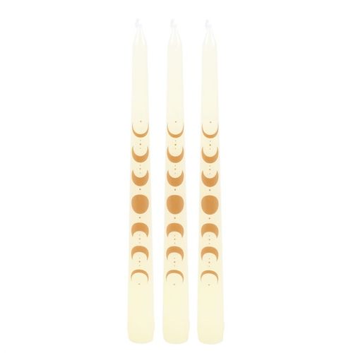 Lunar Phases Taper Candles-Set of 3