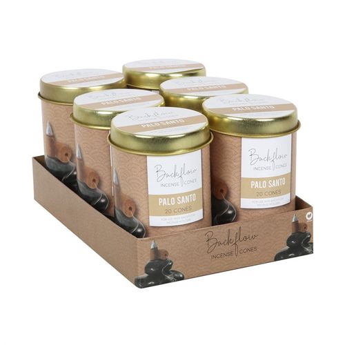 Elements Sacred Palo Santo Jumbo Backflow Incense Cones – 6 Tins