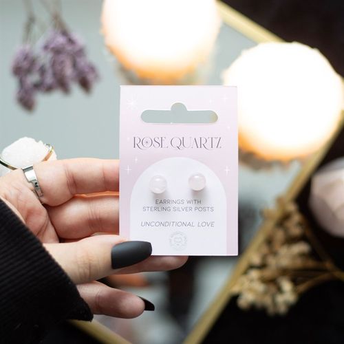 Love & Light – Rose Quartz Crystal Earrings
