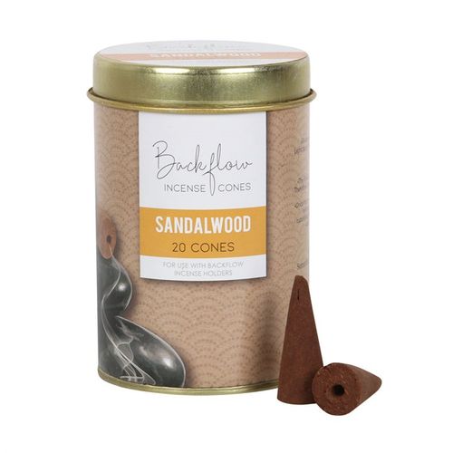 Elements Sandalwood Serenity Jumbo Backflow Incense Cones – 6 Tins