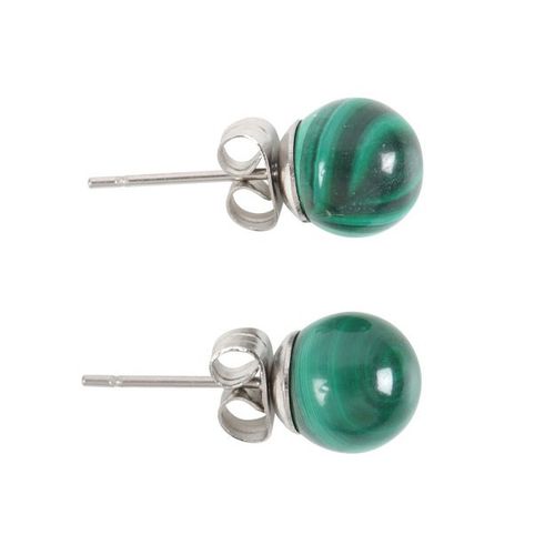 Empower Studs – Malachite Crystal Earrings