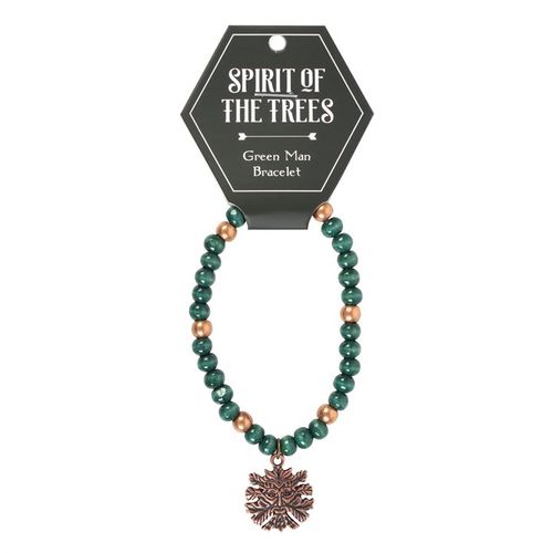 Ancient Wisdom Green Man Charm Bracelet