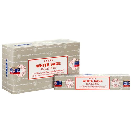 White Sage Incense Sticks by Satya-12 Packs