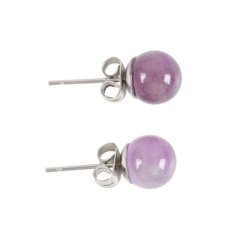 Serenity Studs – Amethyst Crystal Earrings
