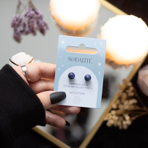 Wisdom & Expression – Sodalite Crystal Earrings