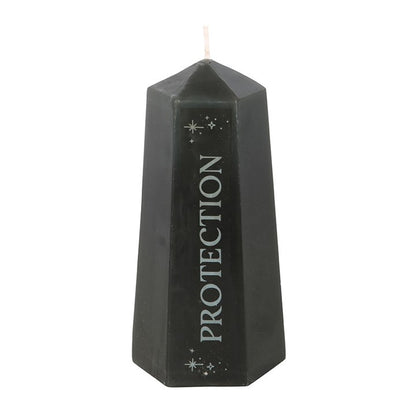 Guardian Shield – Black Obsidian Protection Crystal Candle