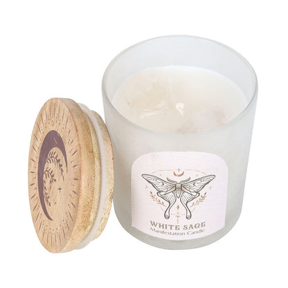 Luna Glow – Manifestation Candle with Clear Quartz