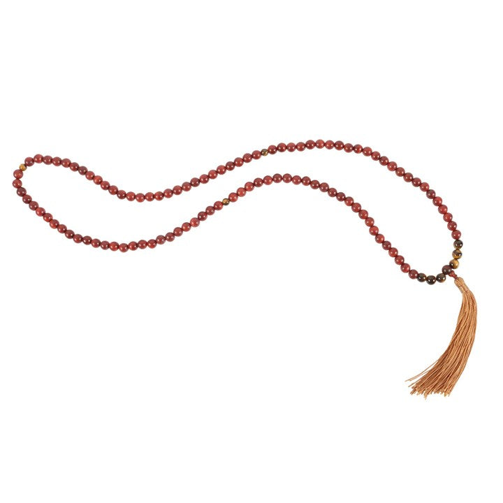 Courageous Voice – Rosewood & Tiger’s Eye Mala Necklace