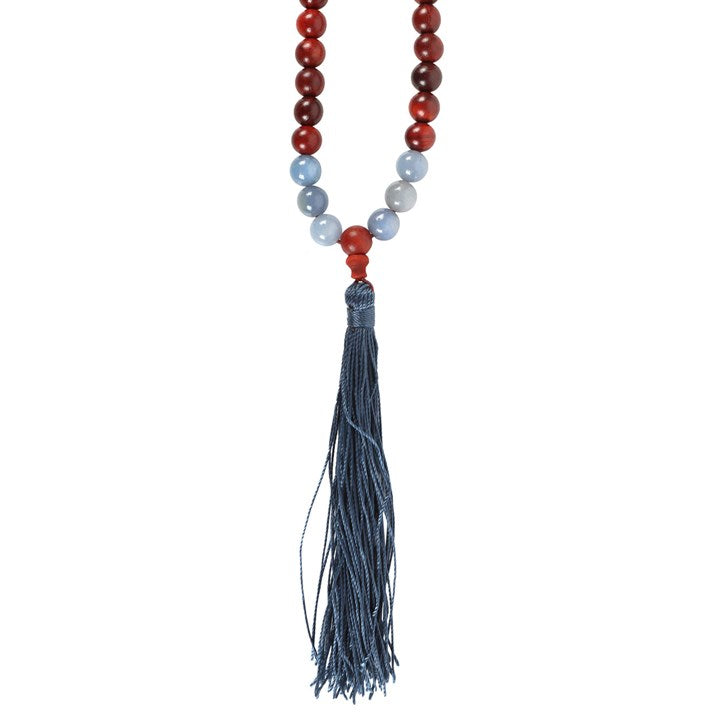 Truthflow Mala – Rosewood & Sodalite Communication Necklace