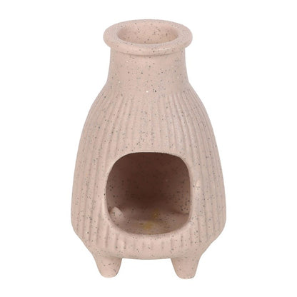 Serenity Greige Ribbed Palo Santo Burner