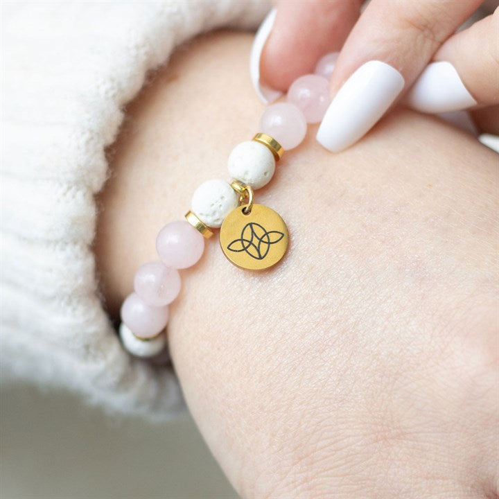 Love & Serenity – Rose Quartz Essential Oil Bracelet