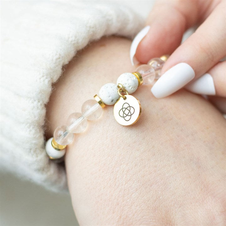 Eternal Bond – Clear Quartz Friendship Essential Oil Bracelet