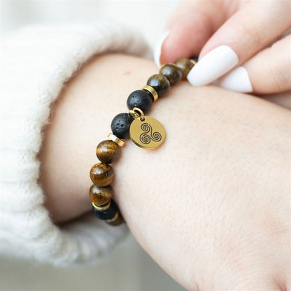 Bold Spirit – Tiger’s Eye Confidence Essential Oil Bracelet