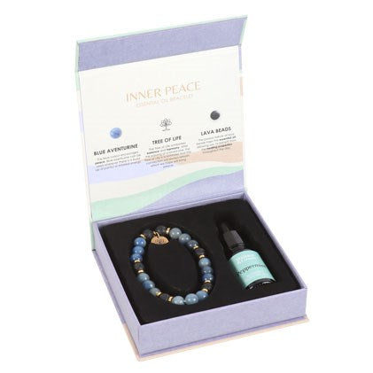 Tranquil Soul – Blue Lace Agate Inner Peace Essential Oil Bracelet