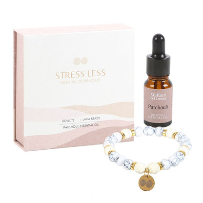 Serene Balance – Howlite Stress Less Essential Oil Bracelet