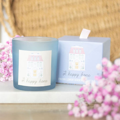 A Happy Home – Fresh Linen Scented Candle"