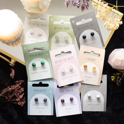 Clarity Studs – Clear Quartz Crystal Earrings