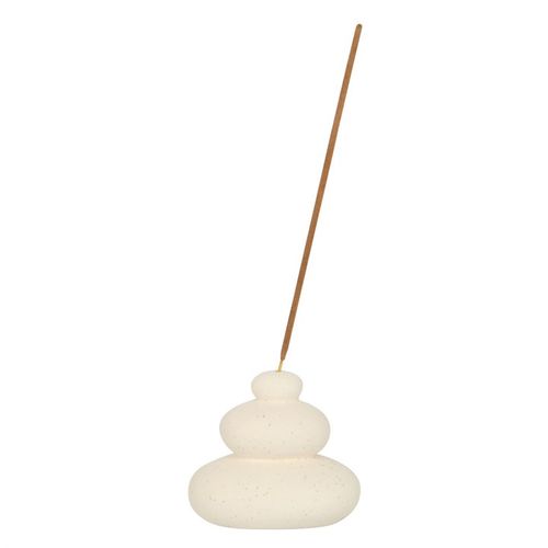 Cream Speckle Balancing Stones Incense Stick Holder – Zen-Inspired Elegance