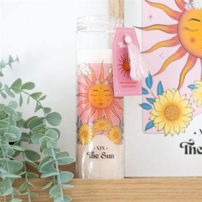 The Sun – Pink Grapefruit Tarot Tube Candle