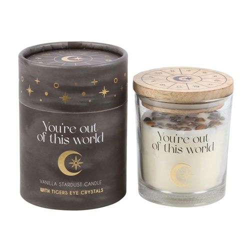 Celestial Glow – Vanilla Stardust Crystal Candle