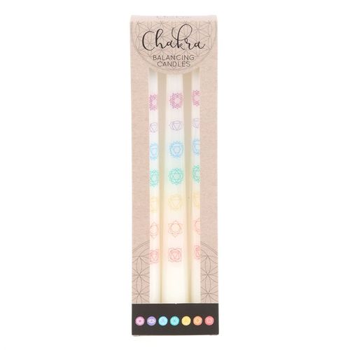 Chakra Harmony Taper Candles-Set of 3