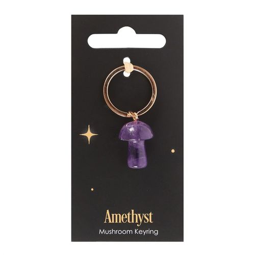 Mystic Bloom – Amethyst Crystal Mushroom Keyring