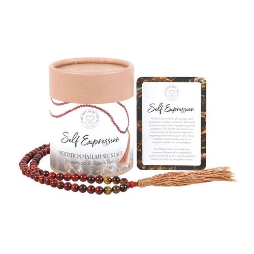 Courageous Voice – Rosewood & Tiger’s Eye Mala Necklace