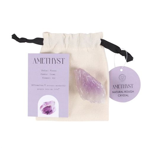 Amethyst – Natural Raw Crystal with Gift Pouch