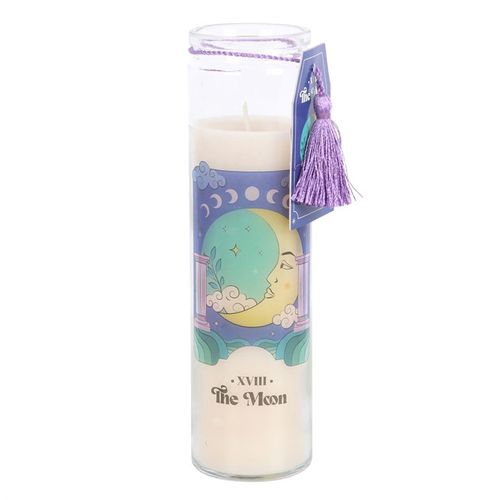 The Moon – Violet Tarot Tube Candle