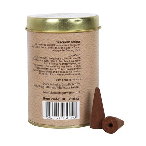 Elements Jasmine Bliss Jumbo Backflow Incense Cones – 6 Tins