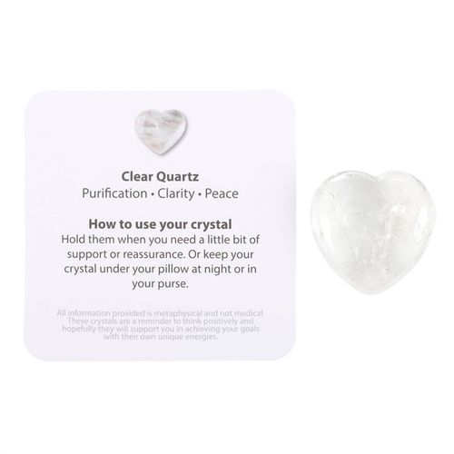 You Rock! Clear Quartz Crystal Heart