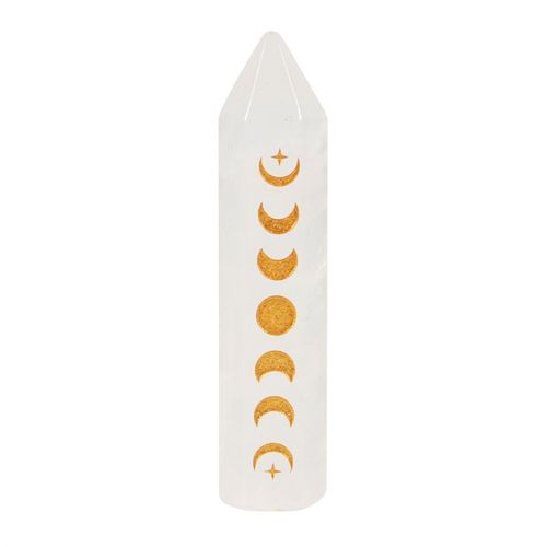 Celestial Clarity – Clear Quartz Moon Phase Crystal Point (5cm)