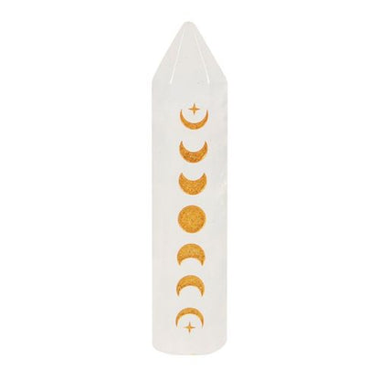 Celestial Clarity – Clear Quartz Moon Phase Crystal Point (5cm)