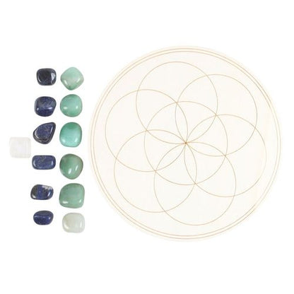 Seed of Life – Crystal Grid Set for Abundance & Harmony