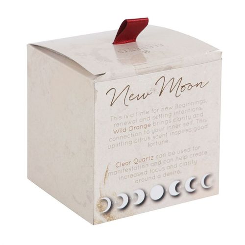 New Moon Intentions – Wild Orange & Clear Quartz Candle