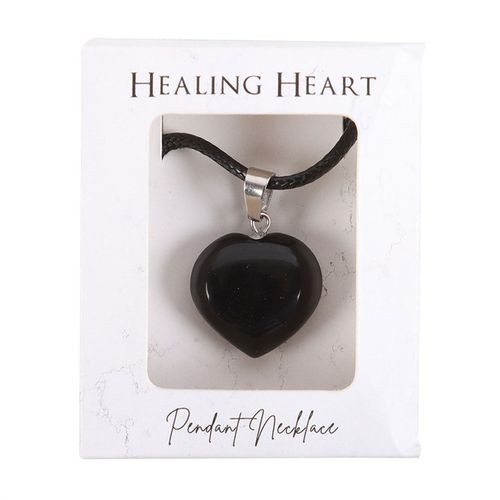 Guardian Heart – Black Obsidian Healing Crystal Necklace