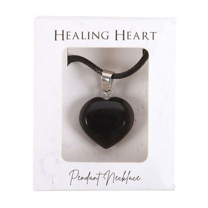 Guardian Heart – Black Obsidian Healing Crystal Necklace