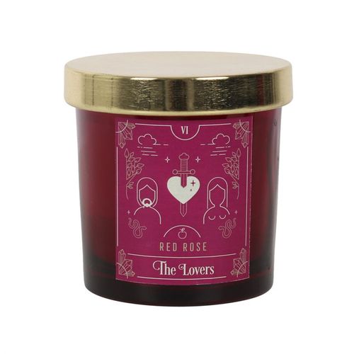 The Lovers – Red Rose Tarot Candle