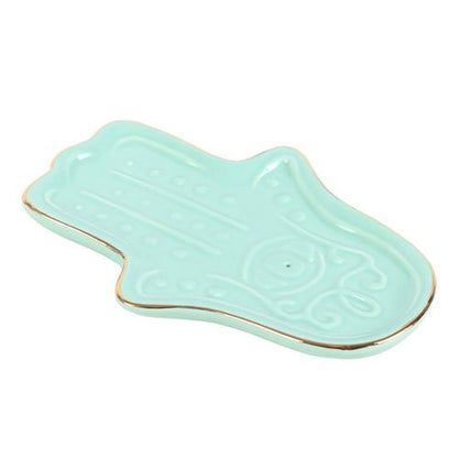 Blue Hamsa Hand Incense Stick Holder – Symbol of Protection & Tranquillity